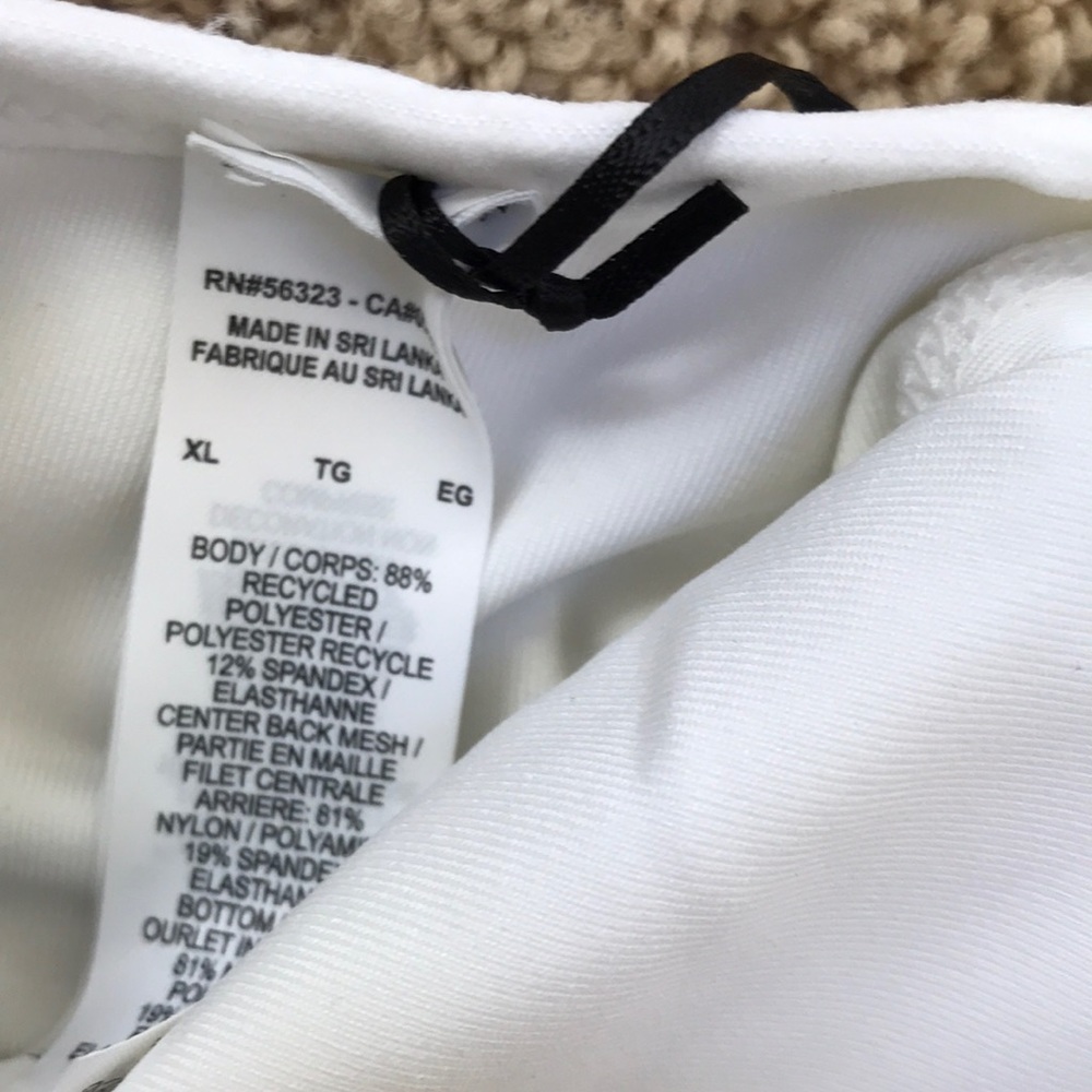 New! Nike White XL light support bra with mesh - Picture 5 of 5